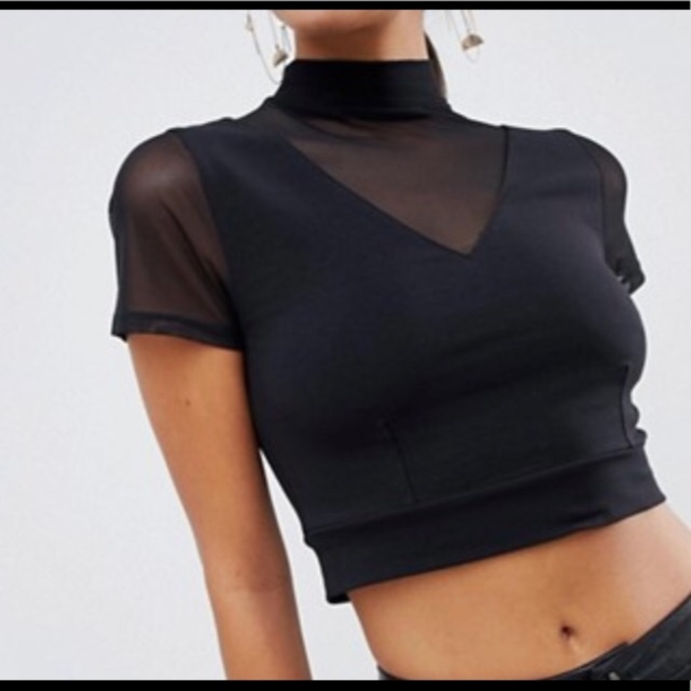 ASOS design crop top in mesh